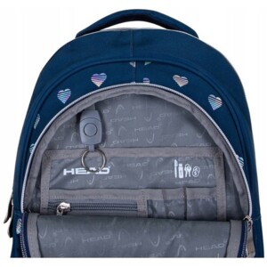 HEAD ergonomikus iskolatáska, hátizsák 39 cm – Szívecskés