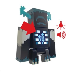 Minecraft Warden akciófigura fénnyel és hanggal