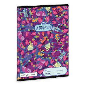 Ars Una A5-ös sima füzet – Jungle lila