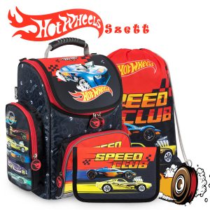 Hot Wheels iskolatáska SZETT – Speed Club