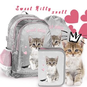 Paso Cicás iskolatáska, hátizsák SZETT – Sweet Kitty