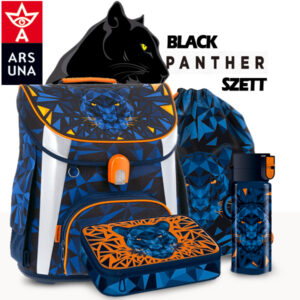 Ars Una Black Panther iskolatáska SZETT 4 részes