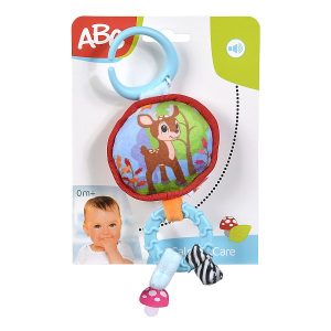 ABC Baby függeszthető plüss csörgő és rágóka – Őzike