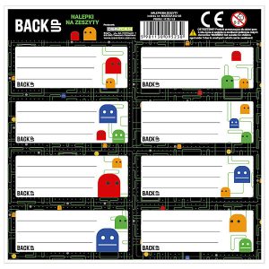 BackUp füzetcímke 8 db-os Pac-Man – többféle