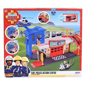 Sam a tűzoltó – Rendőrségi és tűzoltó állomás kisautóval