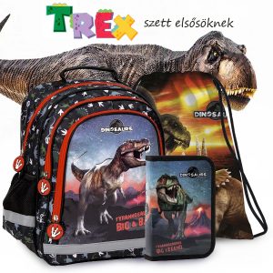 Dinoszauruszos iskolatáska hátizsák SZETT – Big T-Rex