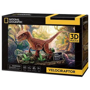 CubicFun 3D dínós puzzle – Velociraptor