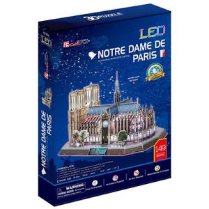 CubicFun 3D LED puzzle 149 db-os Párizsi Notre Dame