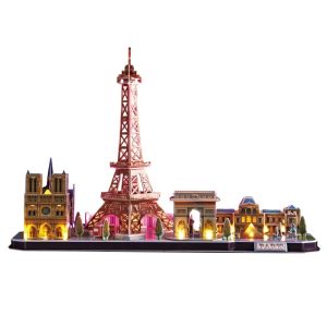 CubicFun City Line 3D LED puzzle 115 db-os – Párizs
