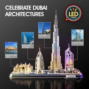 CubicFun City Line 3D LED puzzle 182 db-os – Dubai