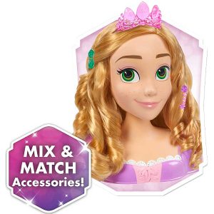 Disney Princess Aranyhaj Fésülhető babafej – Rapunzel