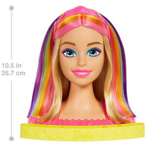 Fésülhető Barbie babafej Color Reveal kiegészítőkkel