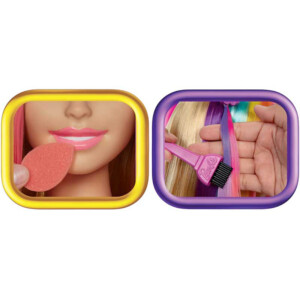 Fésülhető Barbie babafej Color Reveal kiegészítőkkel