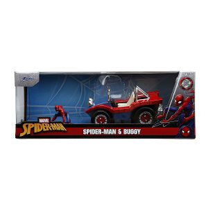 JADA Spiderman Buggy fém autó figurával 1:24 méretarányos
