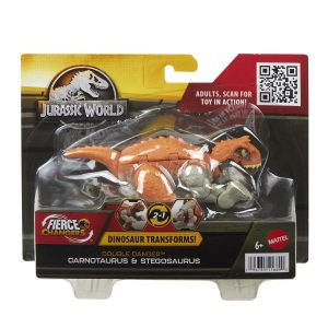 Jurassic World Átalakuló dinó figura – Carnotaurus és Stegosaurus