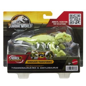Jurassic World Átalakuló dinó figura – T-Rex és Ankylosaurus