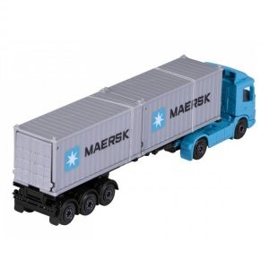 Majorette Logistic – MAERSK Volvo Transporter 2x20ft konténerszállító ezüst