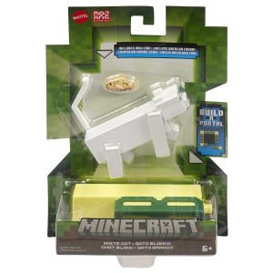 Minecraft Craft-A-Block figura – White cat portál elemmel