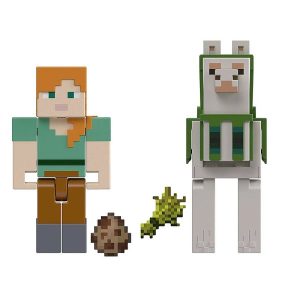 Minecraft figura szett 2 db-os – Alex figura lámával