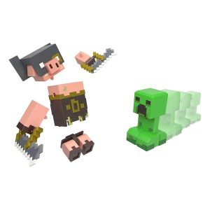 Minecraft Legends akciófigura szett – Creeper vs Piglin Bruiser