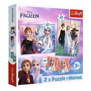 TREFL Jégvarázs 2 puzzle és memóriajáték – Hercegnők a földjükön