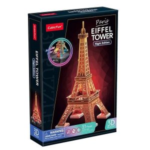 CubicFun 3D LED puzzle 51 db-os Eiffel torony