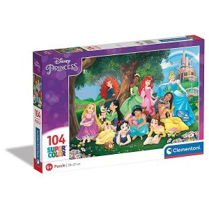 Disney hercegnők 104 db-os puzzle – Clementoni Supercolor
