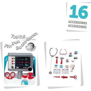 Orvosi kocsi elektronikus szívmonitorral és kiegészítőkkel