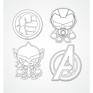 Colorino fóliás kreatív készlet – Avengers hűtőmágnes