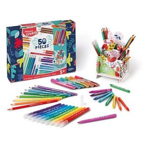 Kreatív szett színezhető asztali tolltartóval 50 db-os