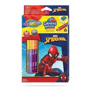 Colorino kétvégű színes ceruza készlet 24 színű – Spiderman