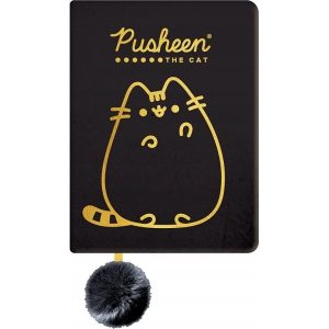 Pusheen Cat plüss napló – fekete