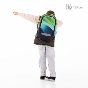 TOPGAL ergonomikus iskolatáska hátizsák CODA – Green Waves