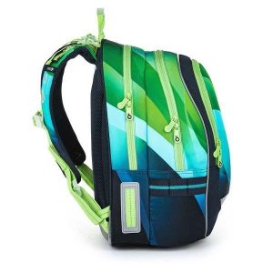 TOPGAL ergonomikus iskolatáska hátizsák CODA – Green Waves