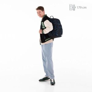 TOPGAL ergonomikus iskolatáska hátizsák SKYE – Blue Paint