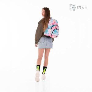 TOPGAL ergonomikus iskolatáska hátizsák SKYE – Pastel Pixel