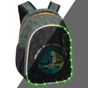 CoolPack iskolatáska hátizsák LED világítással – Baby Yoda