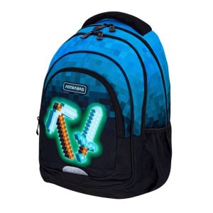 Astra ergonomikus iskolatáska, hátizsák 39 cm – Blue Pixel