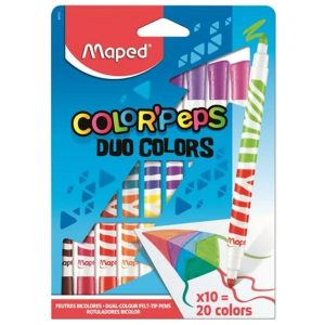 Maped DUO Color kétszínű filctoll készlet 10 db-os– Color Peps