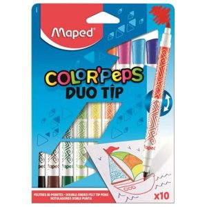 Maped DUO TIP kétvégű filctoll készlet10 db-os – Color Peps