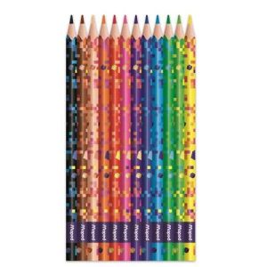Színes ceruza készlet 12 db-os háromszög – Pixel Party