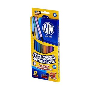 Astra színes ceruza készlet 12 db-os metál