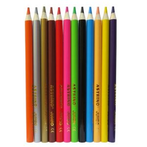 Astra vastag színes ceruza átlátszó tokban 12 db-os – Unikornis