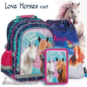 Lovas iskolatáska hátizsák SZETT – Love Horses