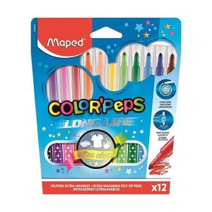 MAPED kimosható filctoll 12 db-os készlet – Color Peps