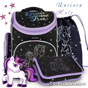 Starpak unikornisos iskolatáska SZETT – Unicorn Holo