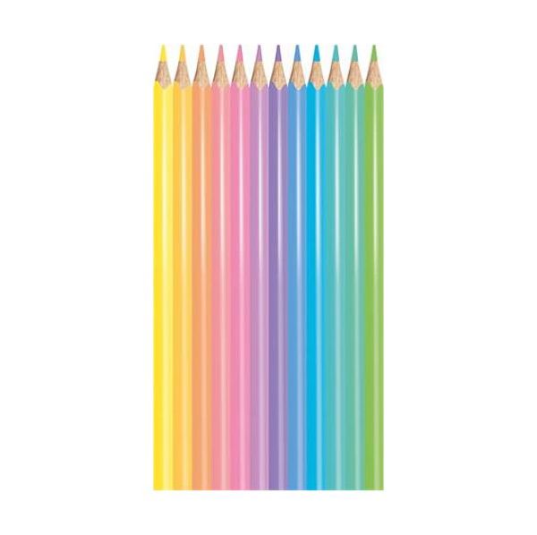 Színes ceruza készlet 12 db-os háromszög – Pasztell