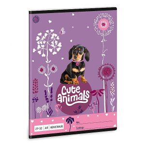 Ars Una A5-ös kockás füzet – Cuki állatok – Puppy