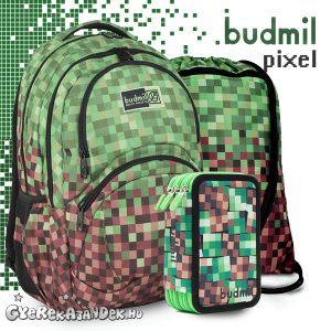 Budmil iskolatáska, hátizsák 44 cm SZETT – Pixel