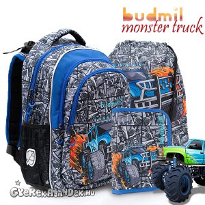 Budmil ergonomikus iskolatáska SZETT – Monster Truck